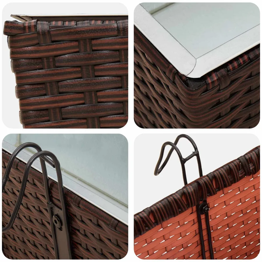 Garde-Corps 2 pcs 80 x 17 x 17 cm Métал - 8