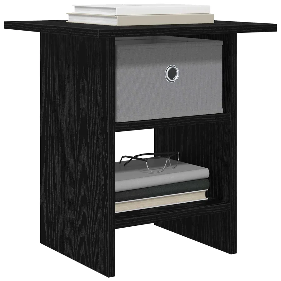 Table de chevet avec tiroir 2 pcs Chêne noir 41 x 40 x 45 cm - 3