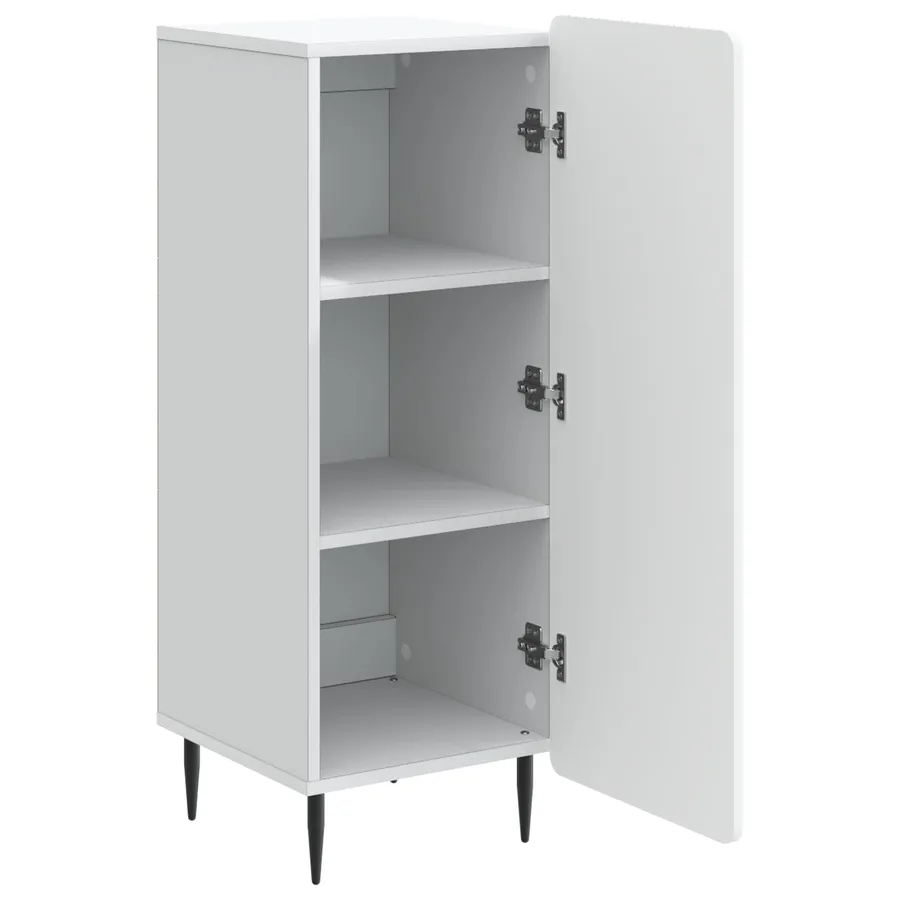 Buffet Blanc 34,5 x 33 x 92 cm Bois d'ingénierie - 5