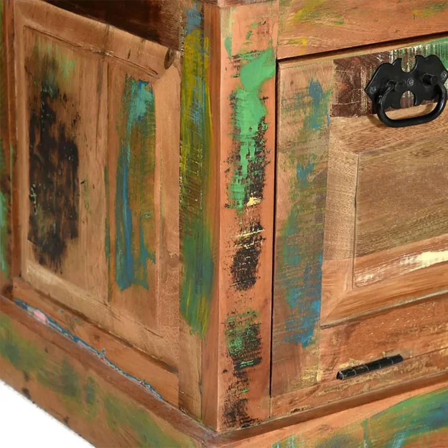 Banc de rangement de chaussures Bois de récupération - 10