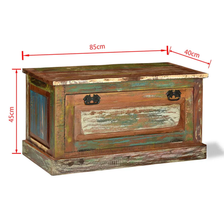 Banc de rangement de chaussures Bois de récupération - 12