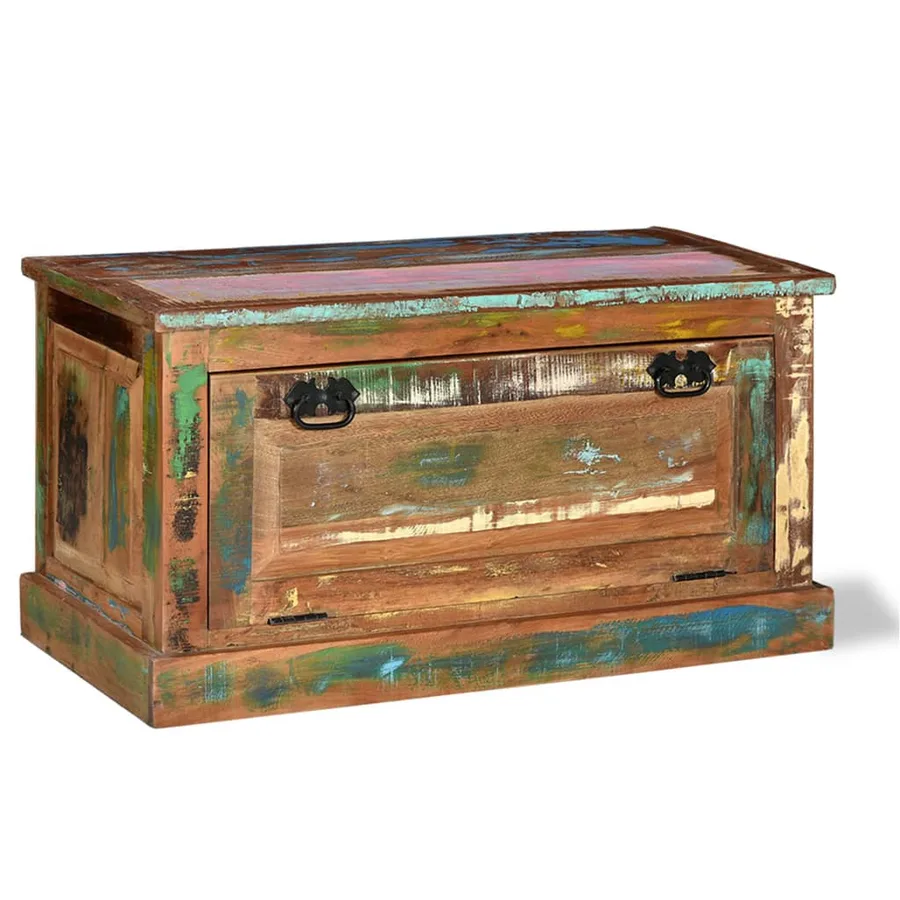 Shoe Storage Bench Reclaimed Wood - 14