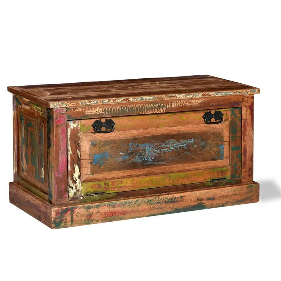Shoe Storage Bench Reclaimed Wood - 16