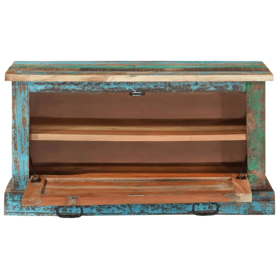 Shoe Storage Bench Reclaimed Wood - 3