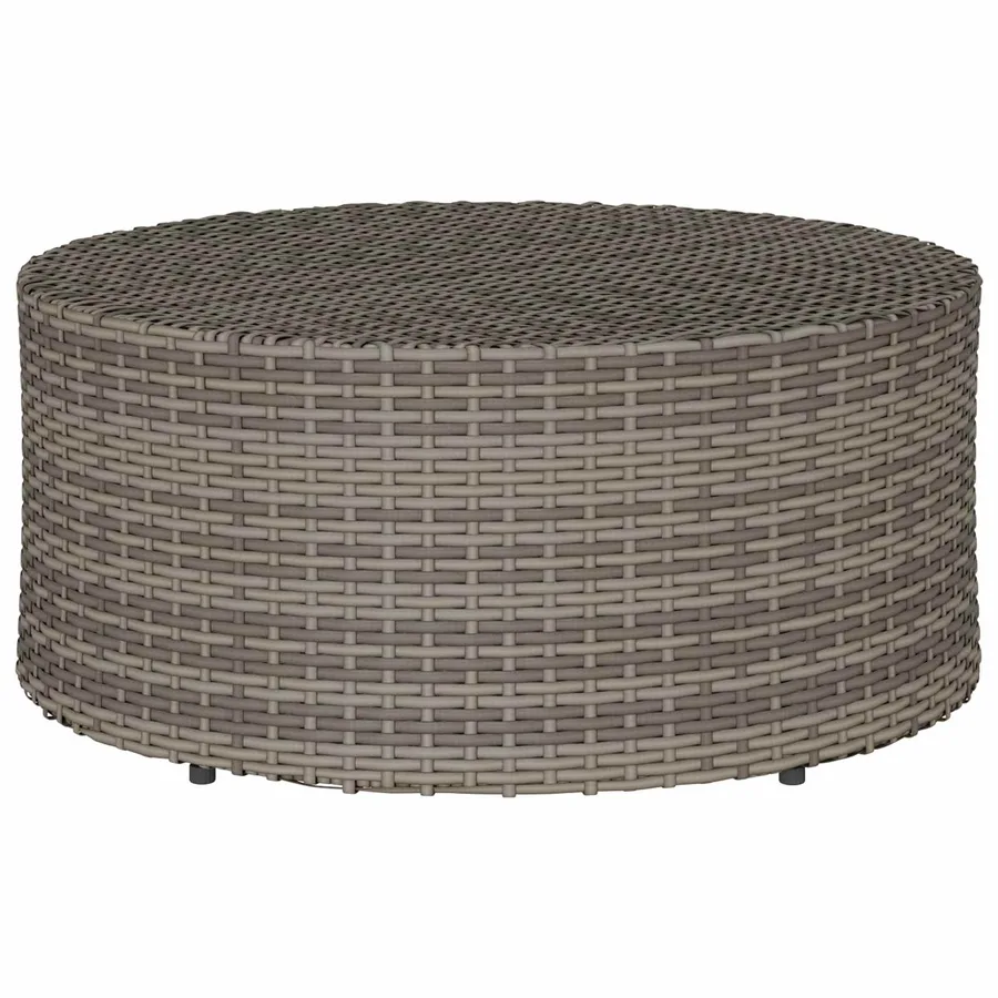 Table Basse d'extérieur Gris Ø 68 x 30 cm polyrotin - 2
