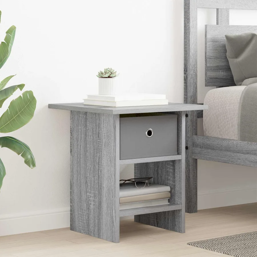 Table de chevet avec tiroir 2 pcs Gris Sonoma 41 x 40 x 45 cm - 4