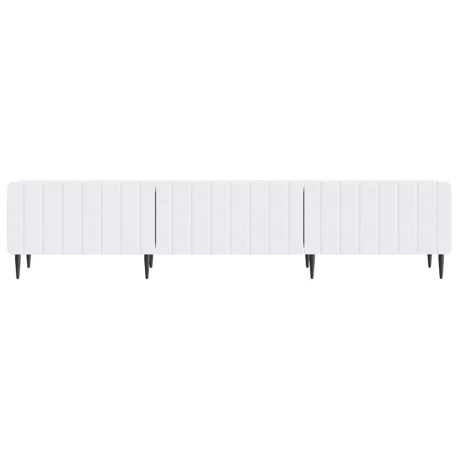 Meuble TV Blanc 147 x 34,5 x 32 cm Bois d'ingénierie - 6