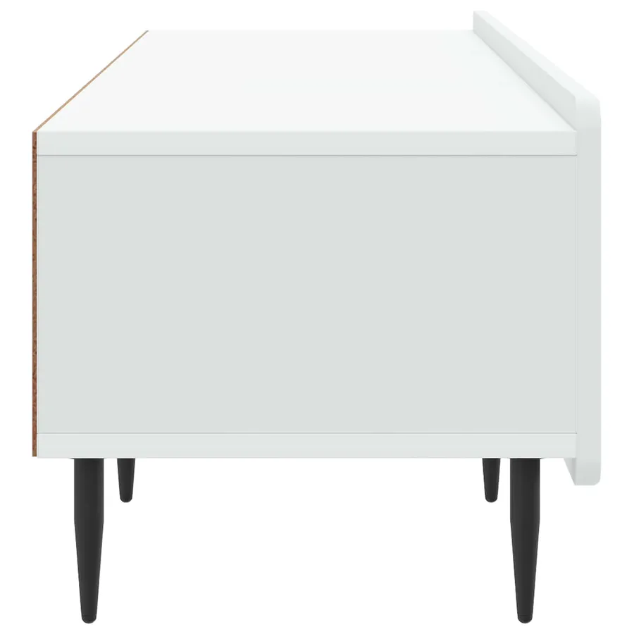 Meuble TV Blanc 147 x 34,5 x 32 cm Bois d'ingénierie - 7