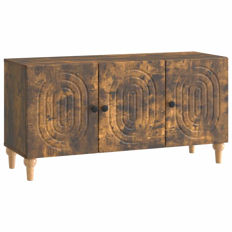 Meuble TV Chêne fumé 99 x 34,5 x 50 cm Bois d'ingénierie - 2