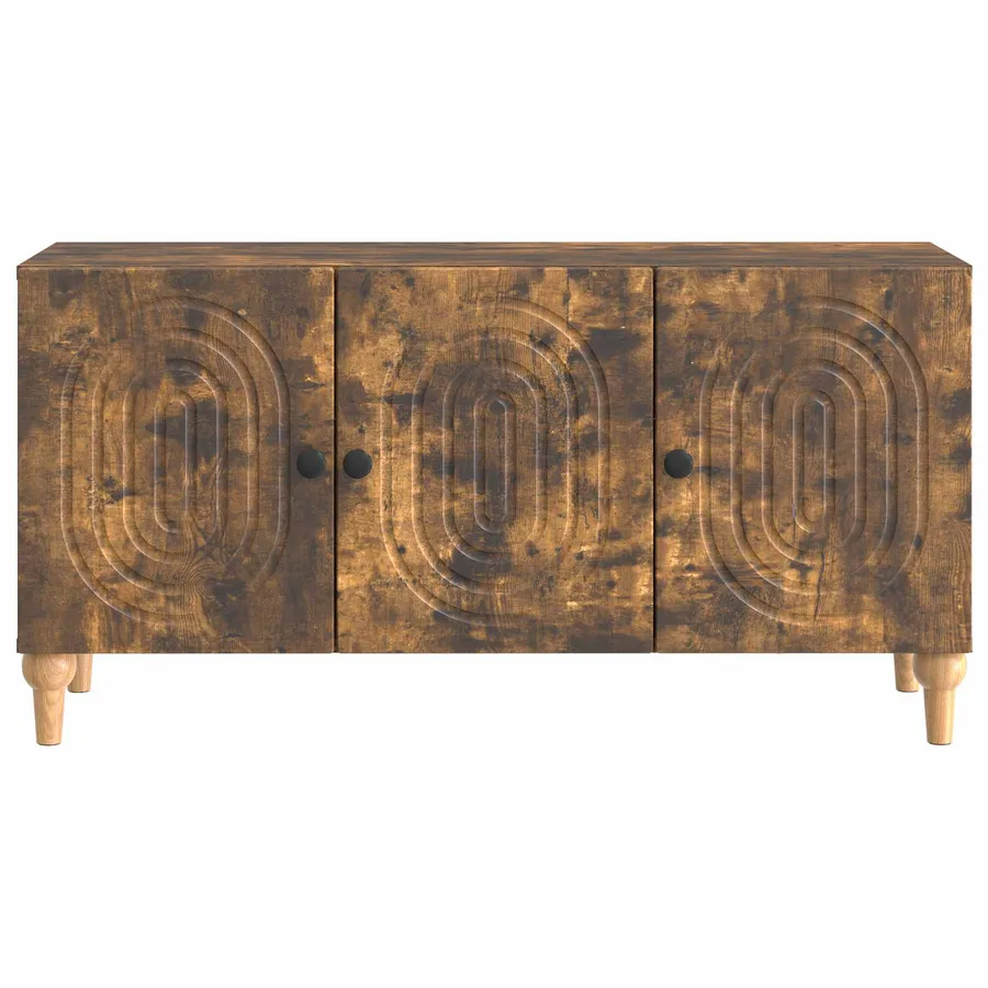 Meuble TV Chêne fumé 99 x 34,5 x 50 cm Bois d'ingénierie - 6