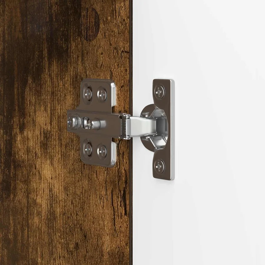 Meuble TV Chêne fumé 99 x 34,5 x 50 cm Bois d'ingénierie - 9