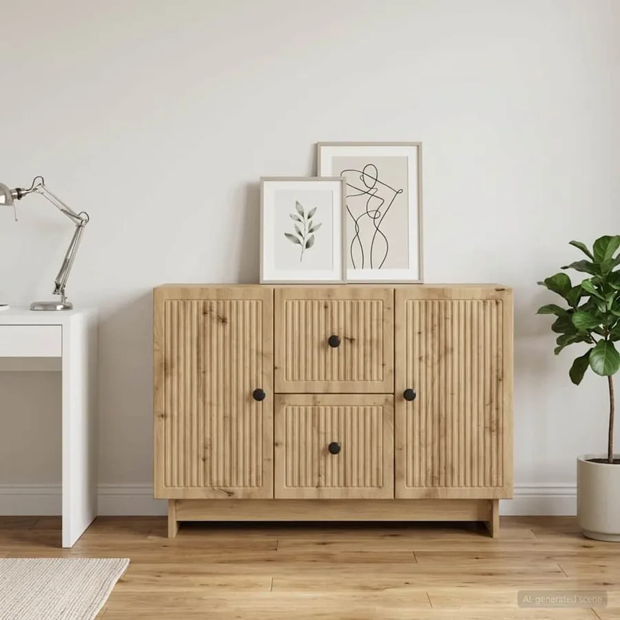 Buffet Chêne artisanal 89 x 34,5 x 60 cm Bois d'ingénierie - 4