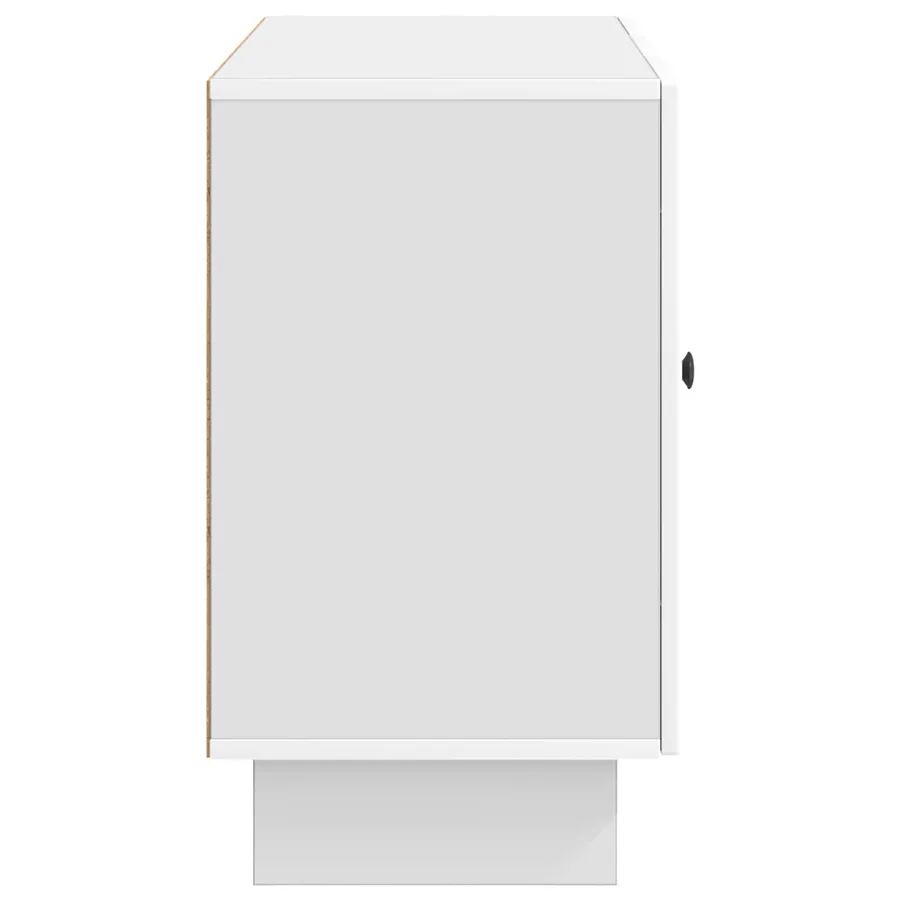 Buffet Blanc brillant 89 x 34,5 x 60 cm Bois d'ingénierie - 7