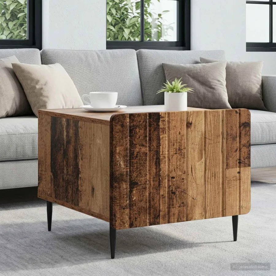 Table basse Bois ancien 49 x 50 x 42 cm Bois d'ingénierie