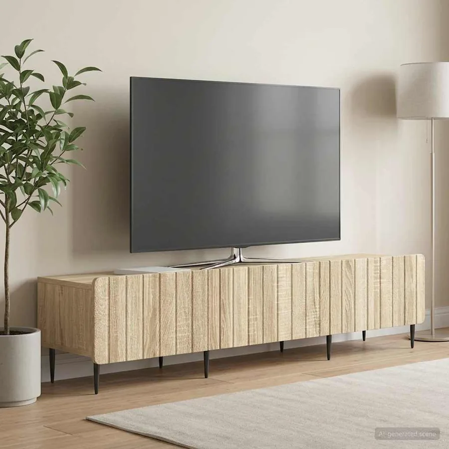 Meuble TV Chêne Sonoma 147 x 34,5 x 32 cm Bois d'ingénierie