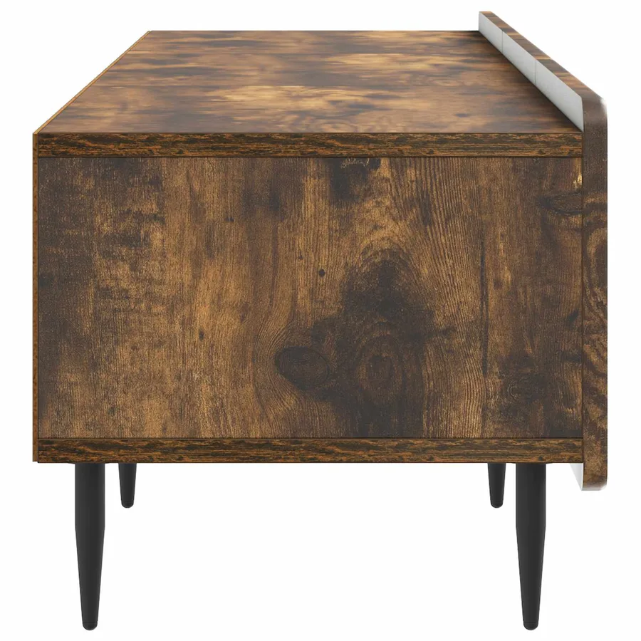 Meuble TV Chêne fumé 147 x 34,5 x 32 cm Bois d'ingénierie - 7