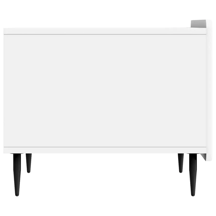 Table basse avec tiroir Blanc 49 x 50 x 42 cm Bois d'ingénierie - 6