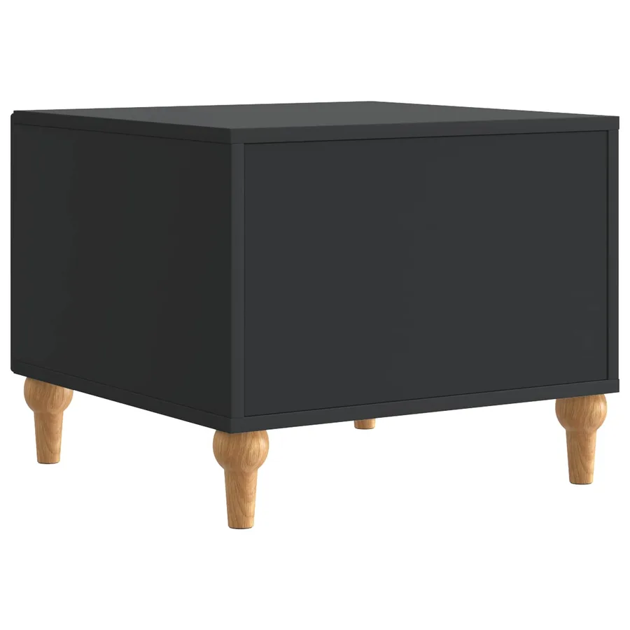 Table basse avec tiroir Noir 49 x 50 x 40 cm Bois d'ingénierie - 7