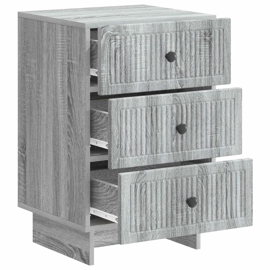 Cabinet de chevet avec tiroir Sonoma gris 43 x 41 x 66,5 cm - 4