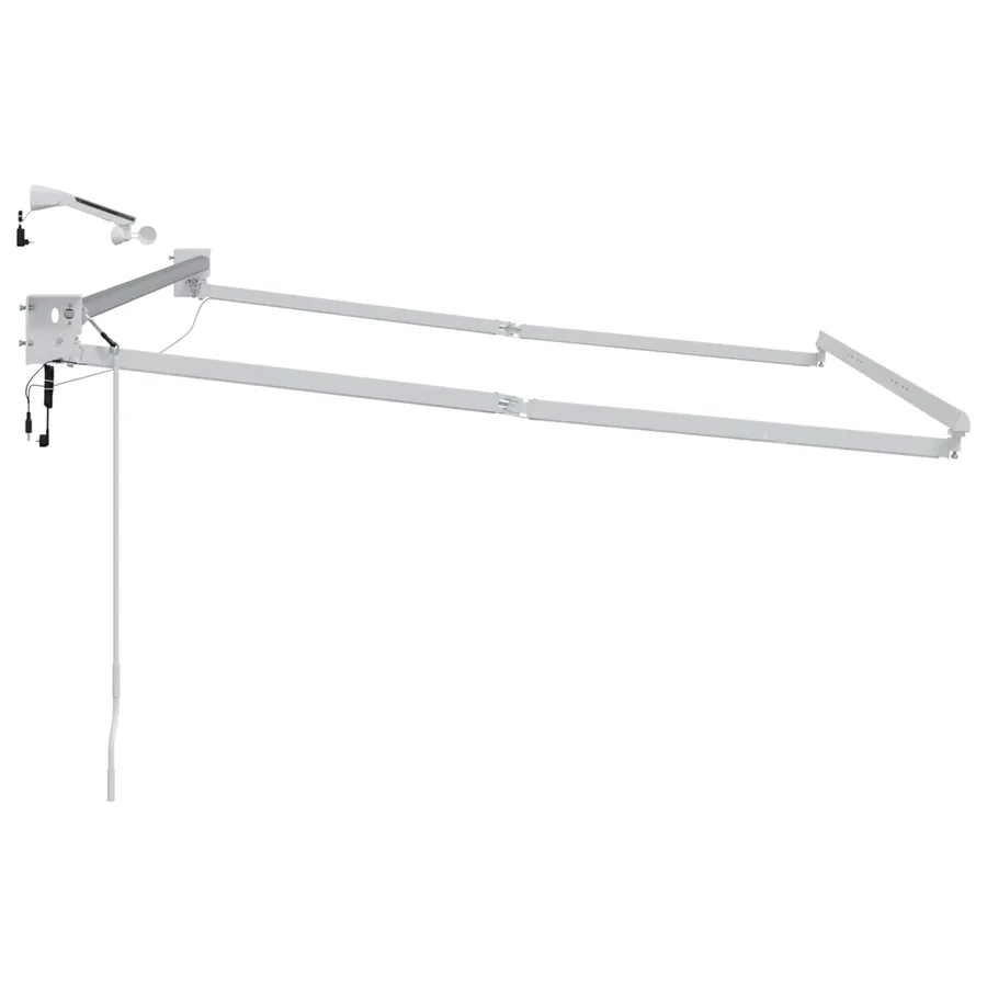 Cadre de store rétractable électrique Blanc 2,5 x 2 m Aluminium - 6