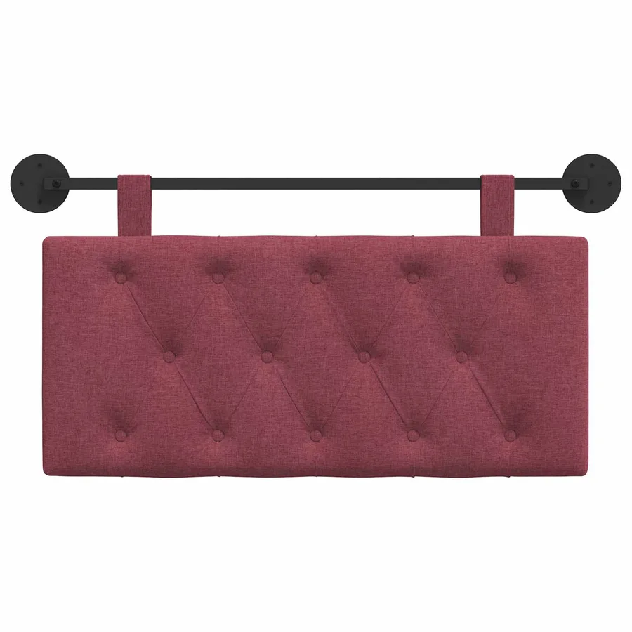 Tête de lit suspendue Bordeaux Tissu - 5