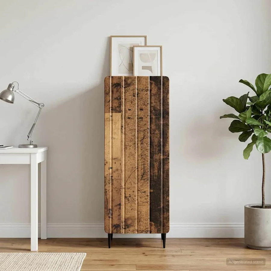 Buffet Bois ancien 34,5 x 33 x 92 cm Bois d'ingénierie
