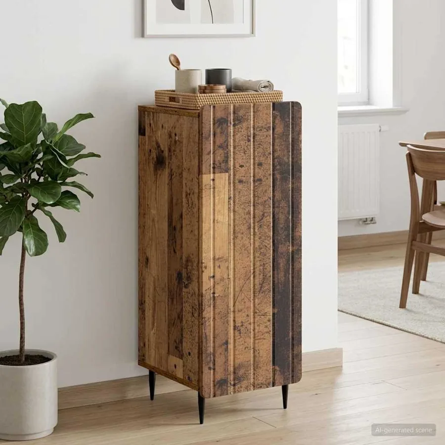 Buffet Bois ancien 34,5 x 33 x 92 cm Bois d'ingénierie - 4