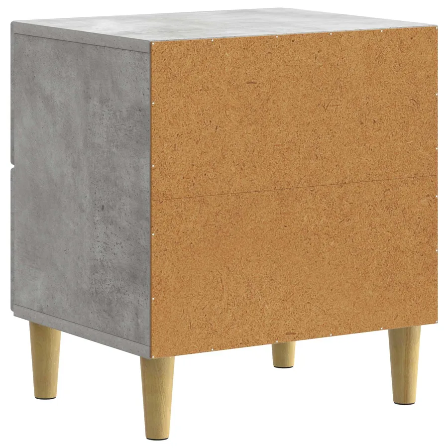 Cabinet de chevet 2 pcs Gris béton 43 x 34,5 x 48 cm - 9