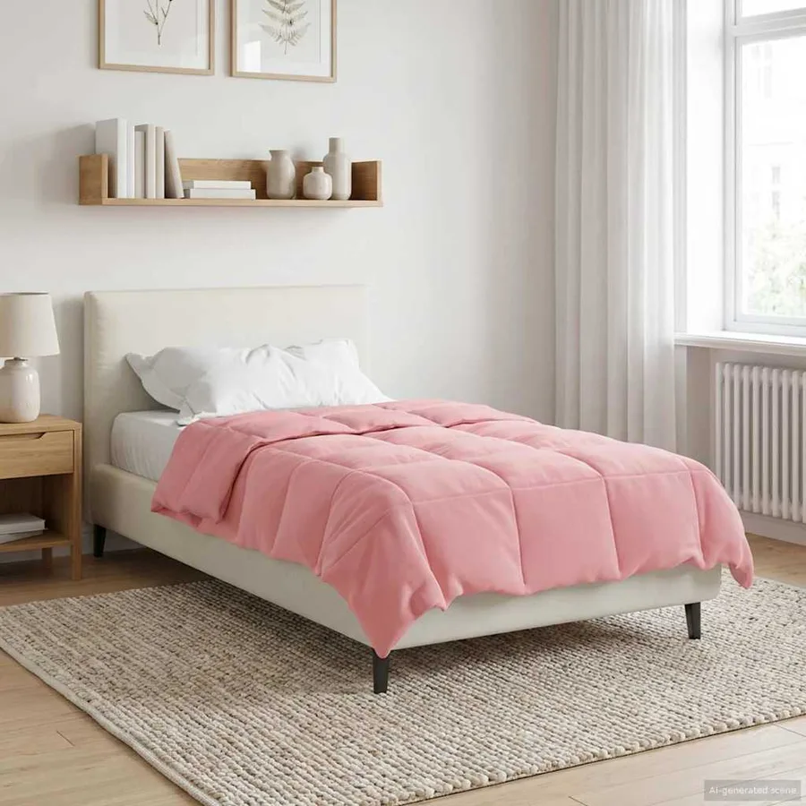 Duvet d'hiver Matelassé Rose 140 x 220 cm Microfibre - 4