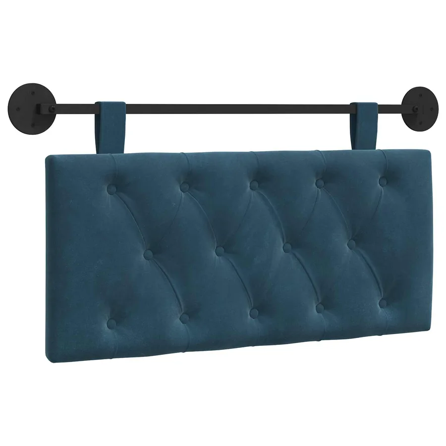 Tête de lit suspendue Avec lumière LED Bleu Velours - 2