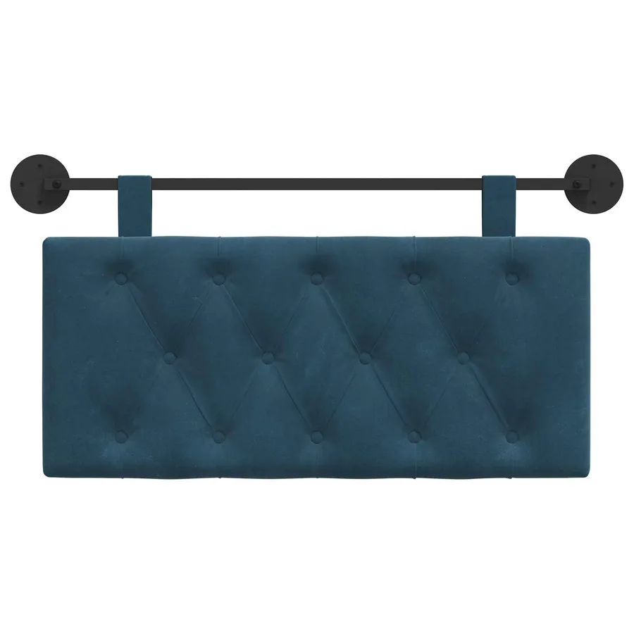 Tête de lit suspendue Avec lumière LED Bleu Velours - 5
