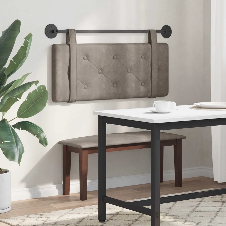 Tête de lit suspendue Gris PU antique - 4