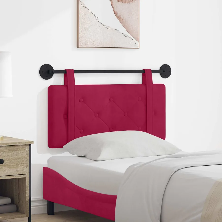 Tête de lit suspendue Bordeaux Velours