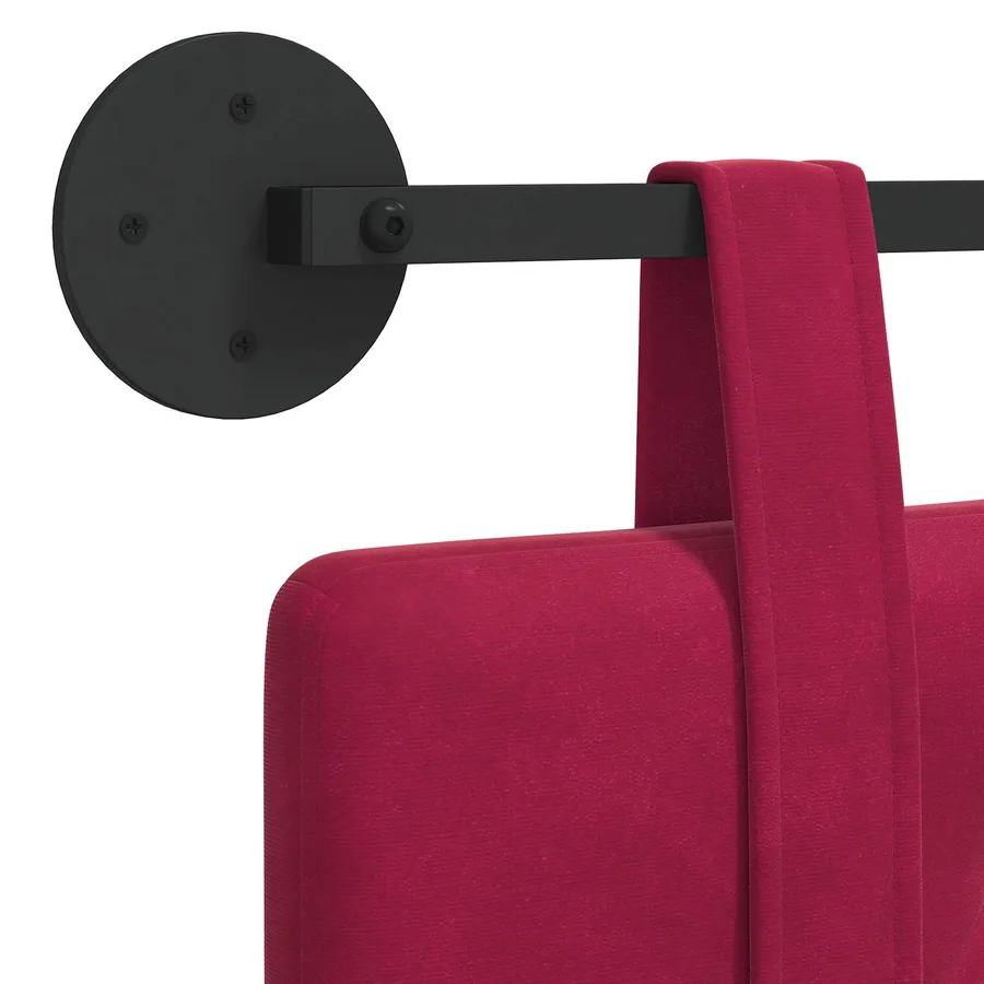 Tête de lit suspendue Bordeaux Velours - 9