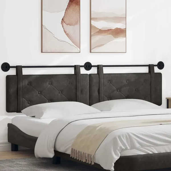 Tête de lit suspendue Noir PU antique