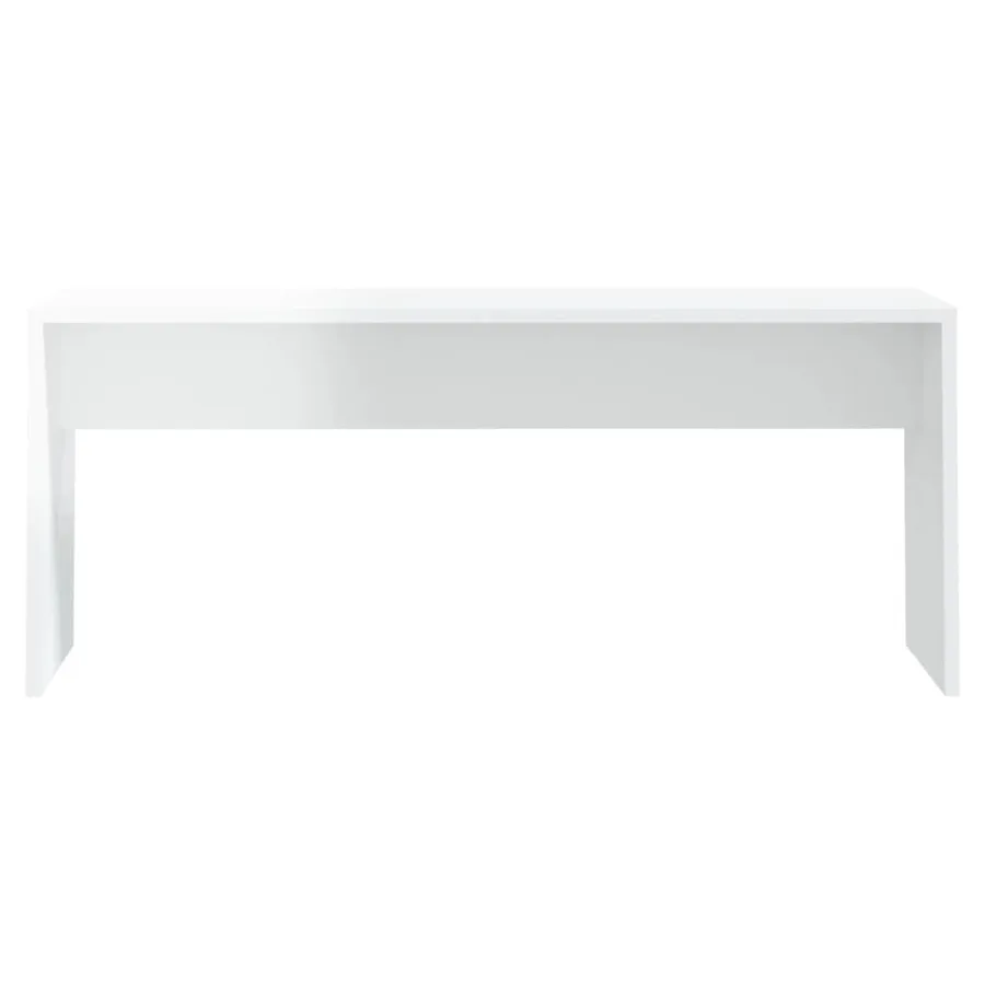 Ensemble à manger 3 pcs Blanc brillant Bois d'ingénierie - 9