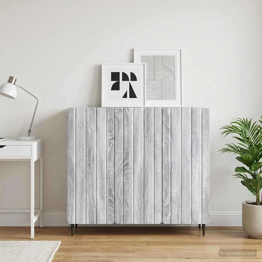 Buffet Sonoma gris 89 x 34,5 x 82 cm Bois d'ingénierie