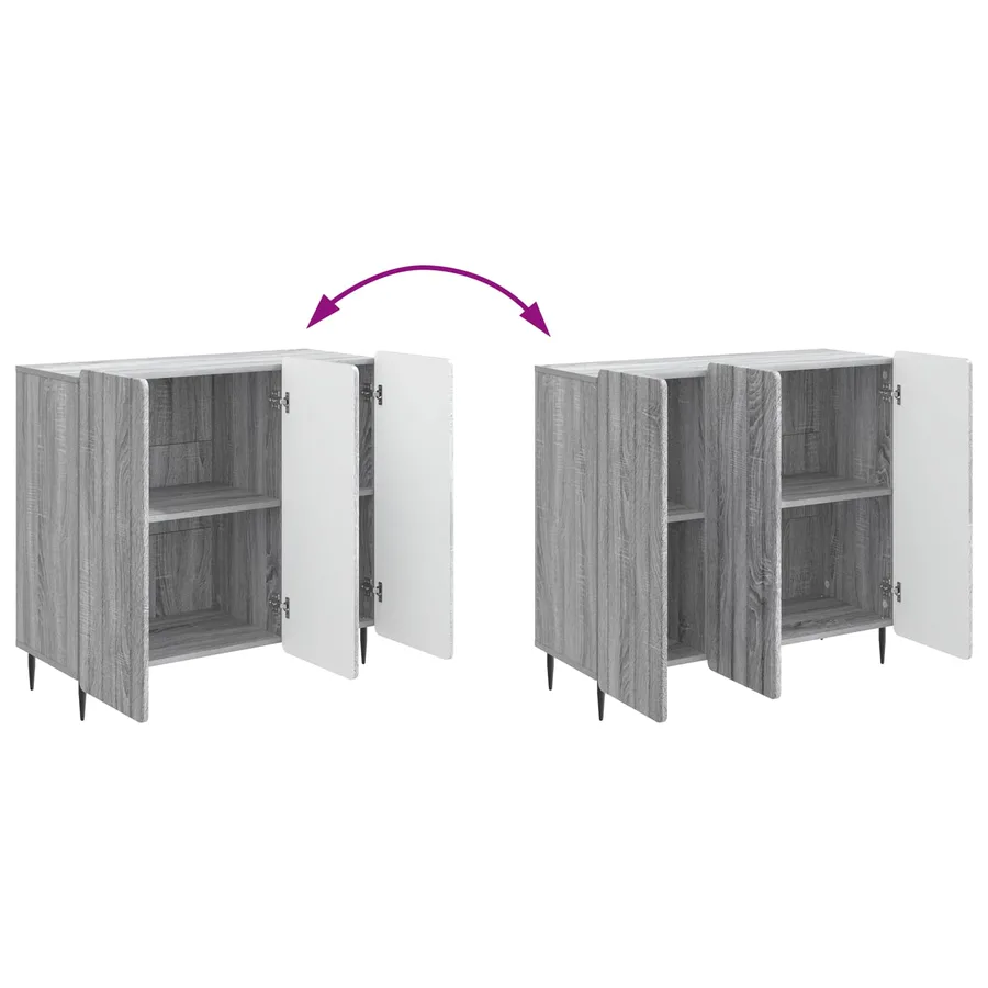 Buffet Sonoma gris 89 x 34,5 x 82 cm Bois d'ingénierie - 11