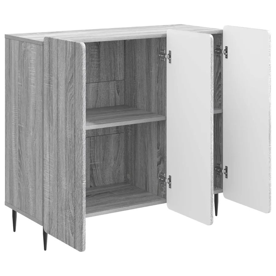 Buffet Sonoma gris 89 x 34,5 x 82 cm Bois d'ingénierie - 5