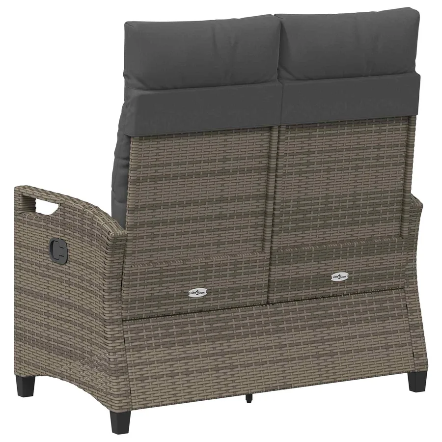 Banc de jardin Gris et Gris foncé 105 x 60 x 112 cm - 6