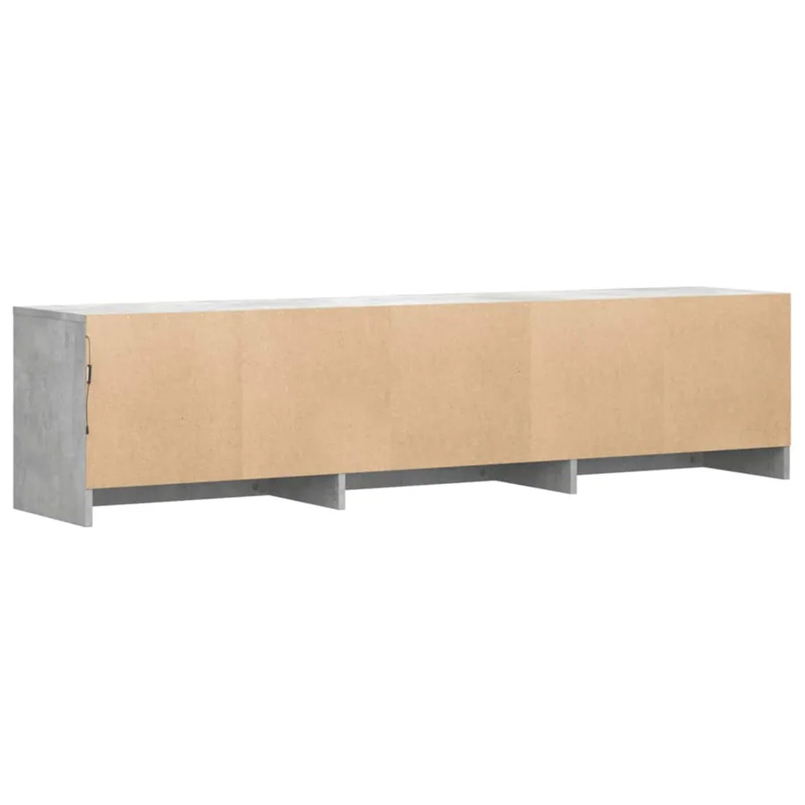 Meuble TV avec LED Béton 165 x 34 x 40 cm Bois d'ingénierie - 7