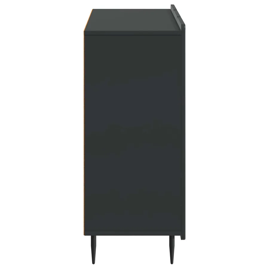 Buffet Noir 89 x 34,5 x 82 cm Bois d'ingénierie - 7