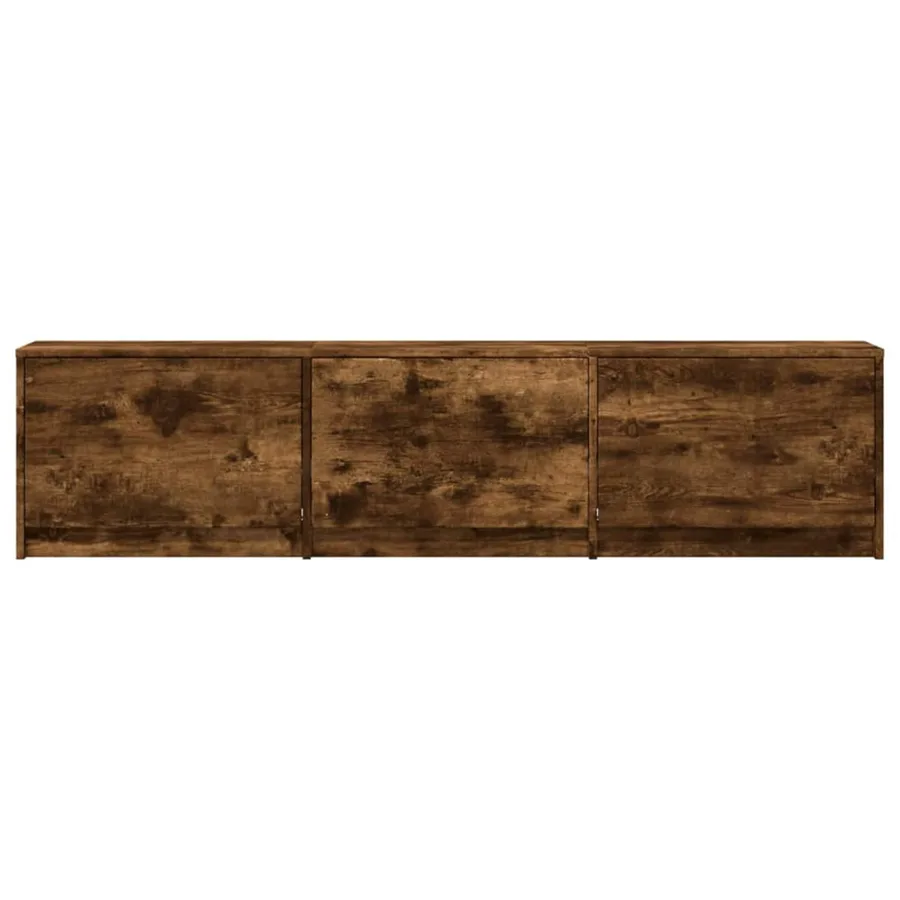 Meuble TV Chêne fumé 165 x 34 x 40 cm Bois d'ingénierie - 5