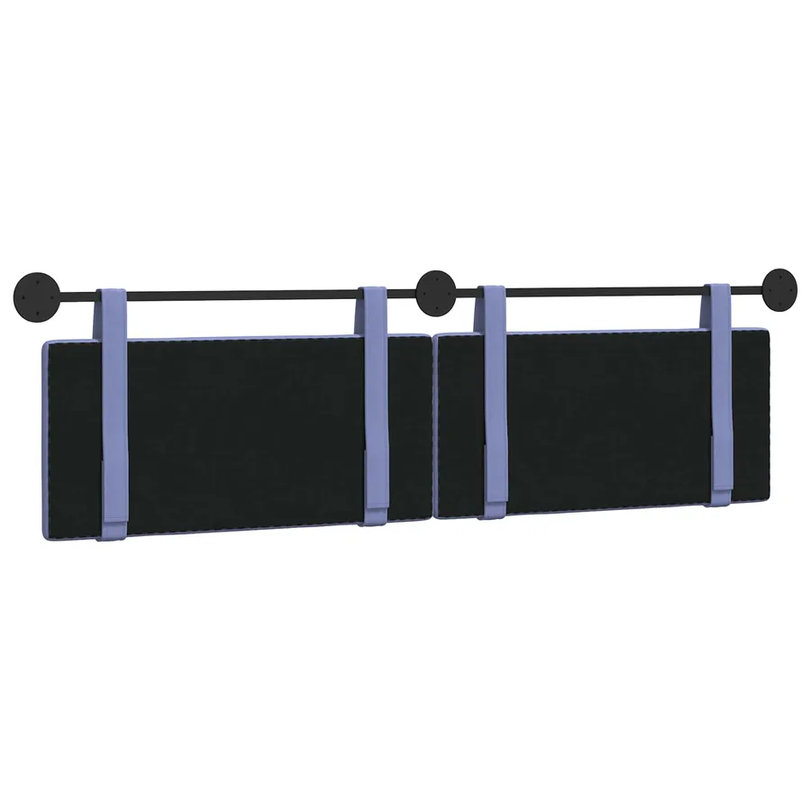 Tête de lit suspendue Bleu denim Tissu - 7
