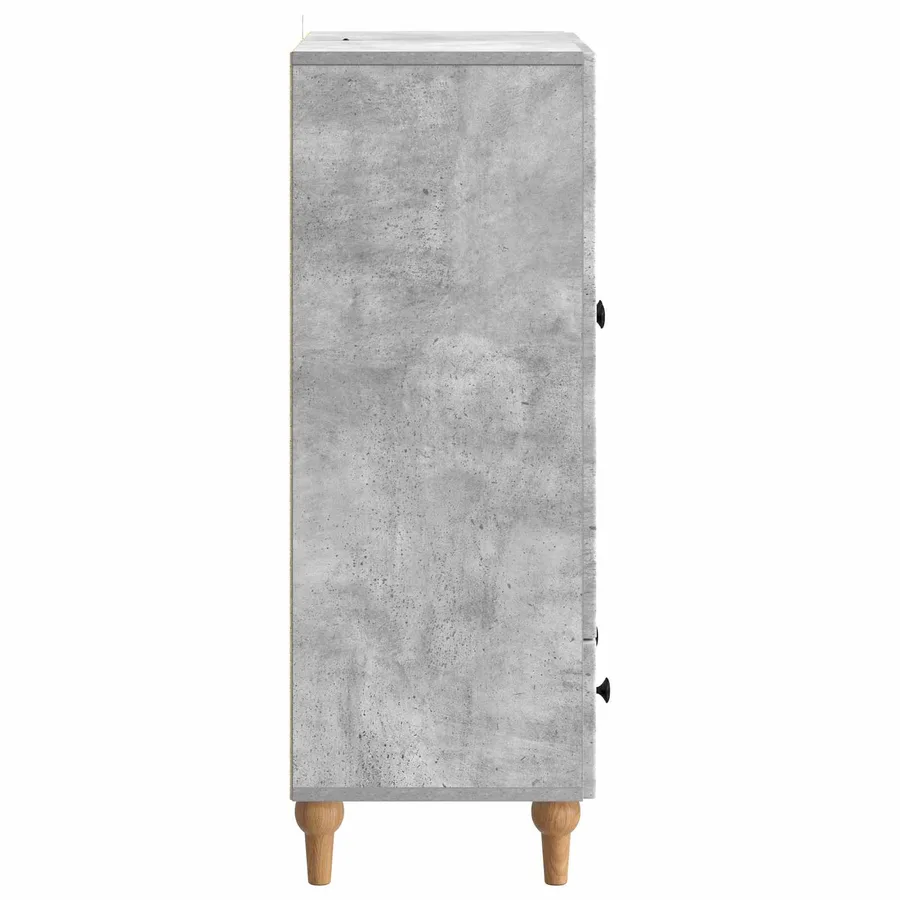 Buffet Gris béton 66 x 34,5 x 95 cm Bois d'ingénierie - 6