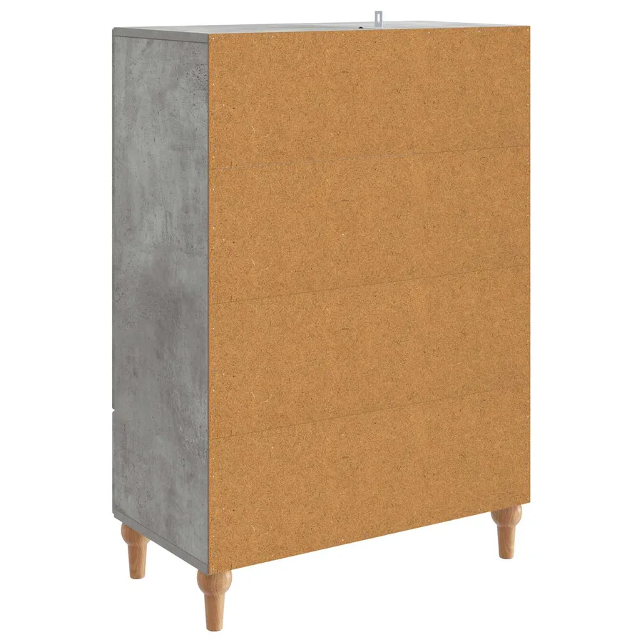 Buffet Gris béton 66 x 34,5 x 95 cm Bois d'ingénierie - 7