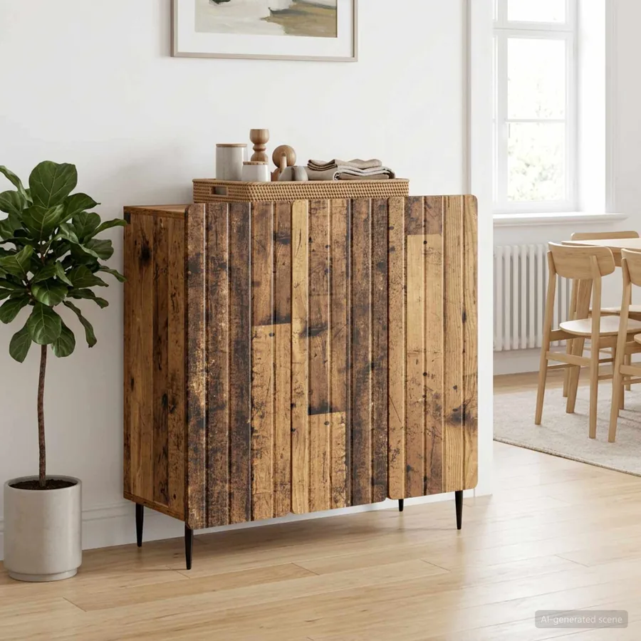 Buffet Bois ancien 89 x 34,5 x 82 cm Bois d'ingénierie