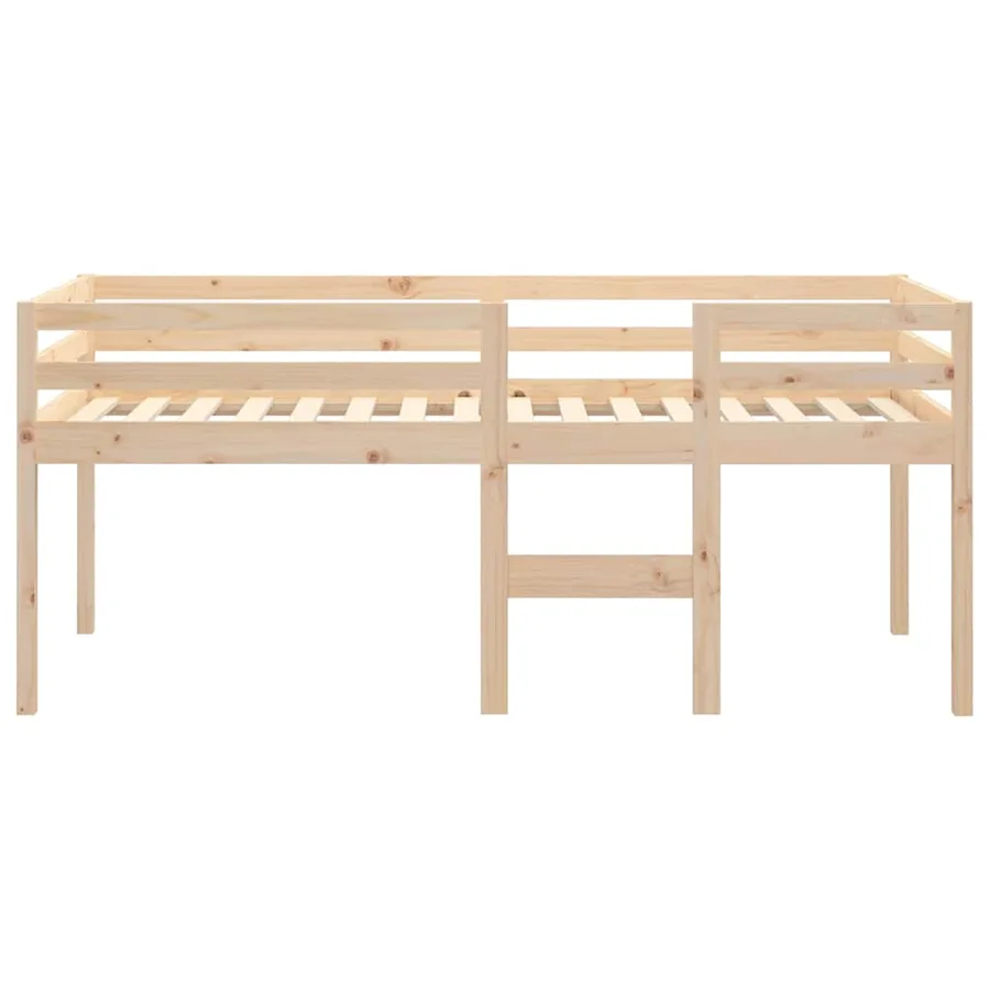 Lit haut sans matelas 75x190 cm bois de pin massif - 5