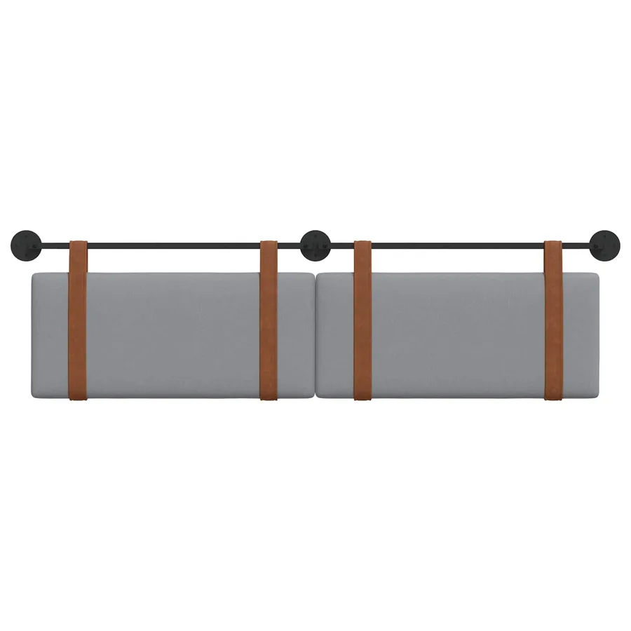 Tête de lit suspendue Gris clair PU antique - 5