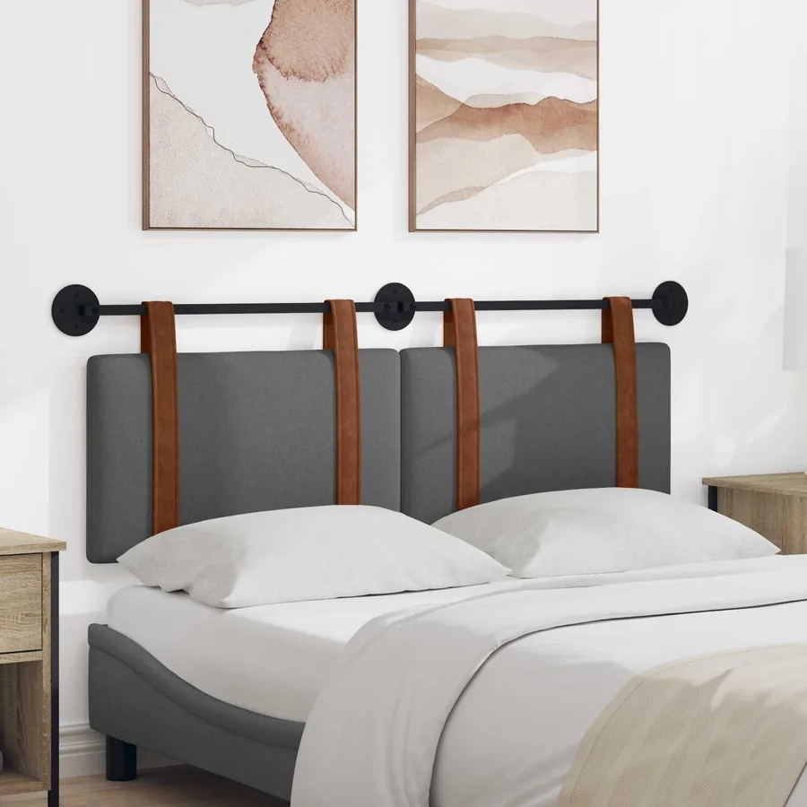 Tête de lit suspendue Gris foncé PU antique
